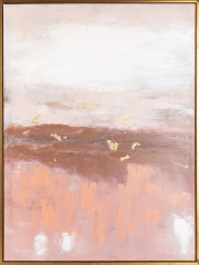 Obraz ręcznie malowany 60 x 80 cm Różowy