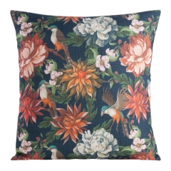 Poszewka w kwiaty ORTEX 45X45 Ceglasta