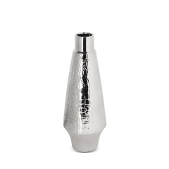 WAZON DEKORACYJNY ERNA 14X39 CM SREBRNY