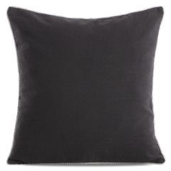 Poszewka na poduszkę Lniana Len boho 43X43 Czarna