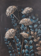 Obraz ręcznie malowany 60 x 80 cm Czarny