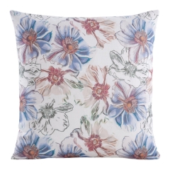 Poszewka w kwiaty ORTEX 45X45 Niebieska