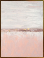 Obraz ręcznie malowany 60 x 80 cm Różowy