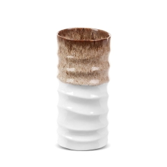WAZON DEKORACYJNY ERINA 12X25 CM KREMOWY