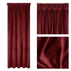 ZASŁONA welwet welur velvet TAŚMA 140X270 BORDOWA