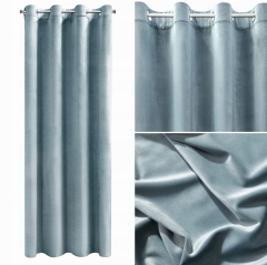 Zasłona Gotowa Velvet Welur Welwet 140X250 Morska Gruba na Taśmę Przelotki