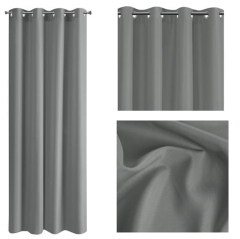 Matowa zasłona 140x250 szara NA PRZELOTKACH