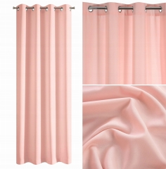 Matowa zasłona 140x250 PUDROWA NA PRZELOTKACH