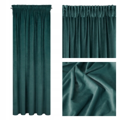 ZASŁONA welwet welur velvet TAŚMA 140X270 ZIELONA