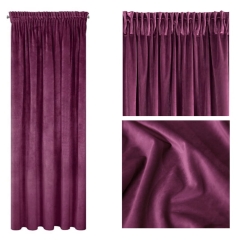 ZASŁONA welwet welur velvet TAŚMA 140X270 FIOLETOWA