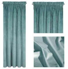 ZASŁONA welwet welur velvet TAŚMA 140X270 TURKUSOWA