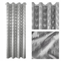 Zasłona welwet złoty nadruk welur 140X250 Szara