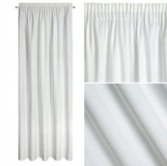 Zasłona Velvet Welur Welwet taśma 140X270 Biała Zaciemniająca żabki Miękka