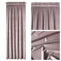 Zasłona Velvet Welur Welwet taśma 140X270 Pudrowa