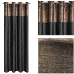 ZASŁONA welwet welur srebrna 140X250 CM Czarna
