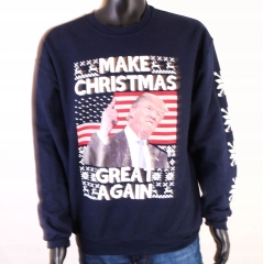 *T Gildan Mens Sweatshirt Donald Trump Christmas L
