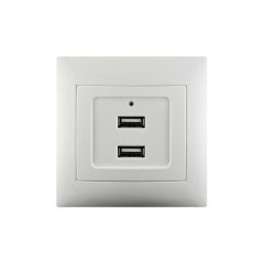 Gniazdo podwójne USB Biały LEXMAN
