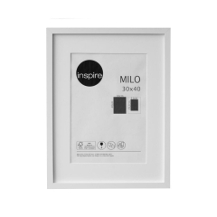 Ramka na zdjęcia Milo 30 x 40 cm biała MDF Inspire