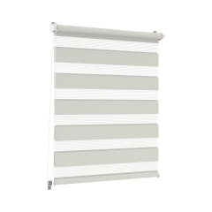 Roleta dzień noc Peter 37 x 160 cm srebrna z systemem click Inspire