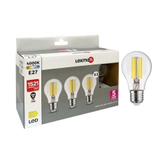 Żarówka LED 3 szt. E27 11 W  100 W 1521 lm Neutralna biel Lexman