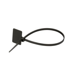 Opaska zaciskowa z tabliczką opisową 3.2 x 215 mm 25 szt. czarna LEXMAN