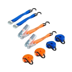 Pasy transportowe 25 mm x 3 m 125kg 4szt. klamra-hak + napinacz-hak