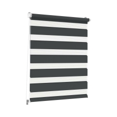 Roleta dzień noc Peter 43 x 160 cm szara z systemem click Inspire