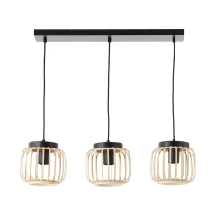 Lampa wisząca Pecan czarno-beżowa 3 x E27 Inspire