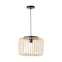Lampa wisząca Pecan czarno-beżowa E27 Inspire