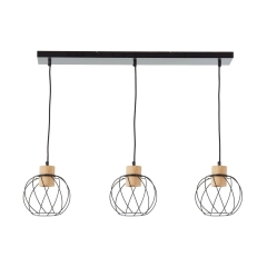Lampa wisząca Mallow czarna 3 x E27 Inspire