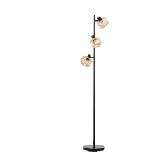 Lampa podłogowa Pecan czarno-beżowa 3 x E14 Inspire