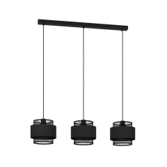 Lampa wisząca Ottomane czarna 3 x E27 Inspire