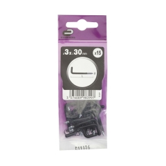 Hak prosty 3 x 30 mm 15 szt. Standers
