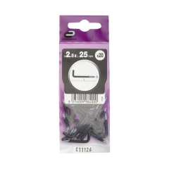 Hak prosty 2.5 x 25 mm 20 szt. Standers