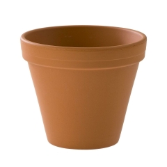 Doniczka gliniana śr.14 cm brązowa Cermax