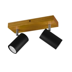 Listwa reflektorowa Marley czarna z drewnem GU10 Trio