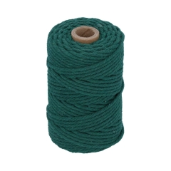 Sznurek bawełniany 3 mm x 50 m pleciony ciemnozielony Suki