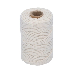 Sznurek bawełniany 3 mm x 50 m pleciony biały Suki