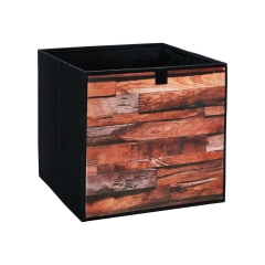 Pudełko tekstylne Spaceo Kub 31 x 31 x 31 cm deska