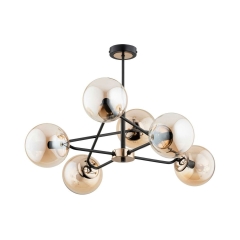 Lampa wisząca Sagito brązowa 6 x E14 Alfa