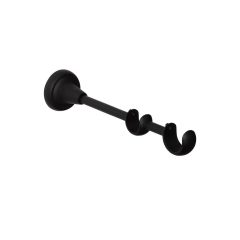 Wspornik do karnisza 25/19 mm podwójny czarny mat 190 mm
