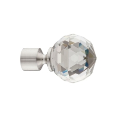Końcówka do karnisza Crystal nikiel 19 mm Inspire
