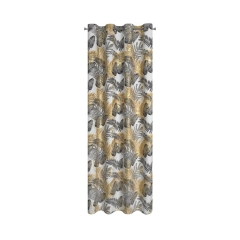 Zasłona Bali beżowo-żółta 140 x 250 cm na przelotkach