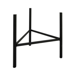 Stojak na kwiaty Dijon 18x25 cm metalowy czarny loftowy