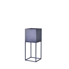 Kwietnik osłonka stojak Lorient 20x20x47 cm metalowy niebieski loft