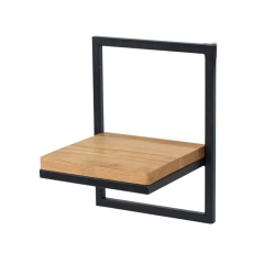 Kwietnik wiszący Pernes 23x20x30 cm metalowo drewaniany loft