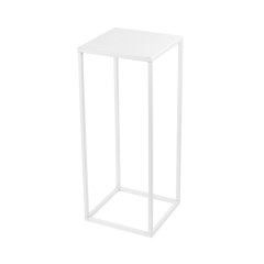 Kwietnik osłonka stojak Evron 19x19x47 cm biały metalowy loft