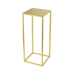 Kwietnik osłonka stojak Evron 19x19x47 cm złoty metalowy loft