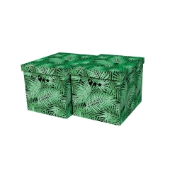Zestaw pudeł XL tropikalna zieleń 42 x 32 x 32 cm 2 szt. Global Pak