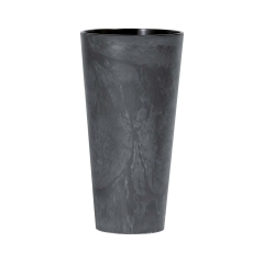 Donica wysoka betonowa Tubus Slim śr.30cm plastikowa antracyt